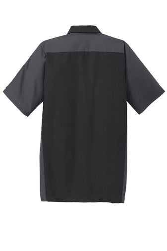 CAMISA RED KAP SY20 PARA TALLER/TRABAJO MANGA CORTA