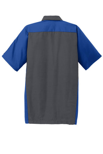 CAMISA RED KAP SY20 PARA TALLER/TRABAJO MANGA CORTA